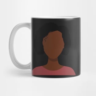 Big Curly Afro Natural Hair Black Woman Mug